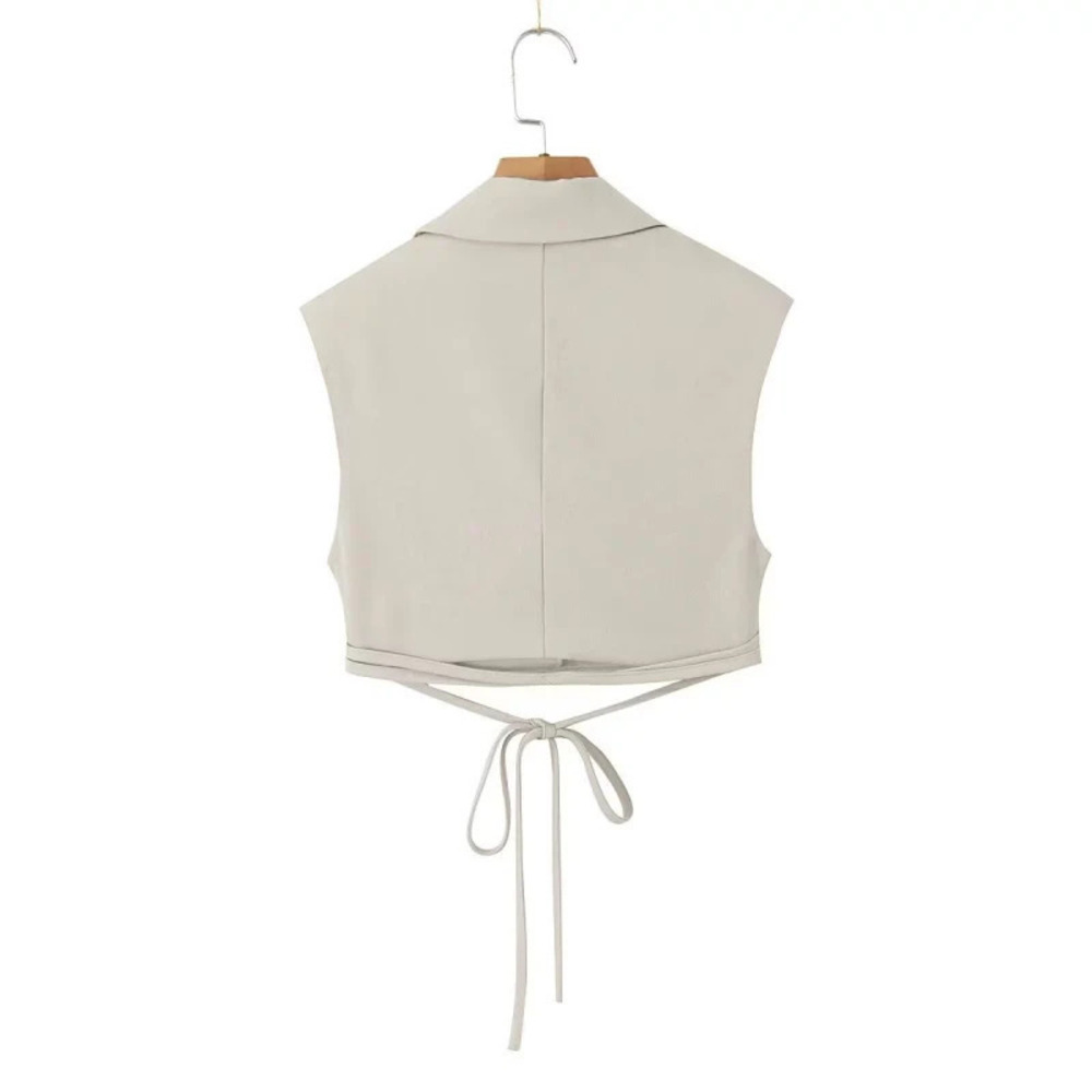 Khaki Vest and Long Pants Set